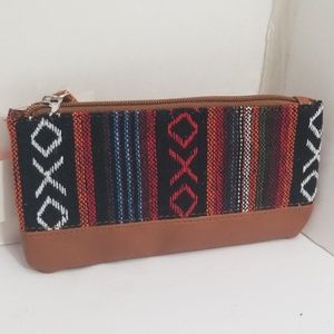 NWT Chiara pouch red Aztec zipper pouch